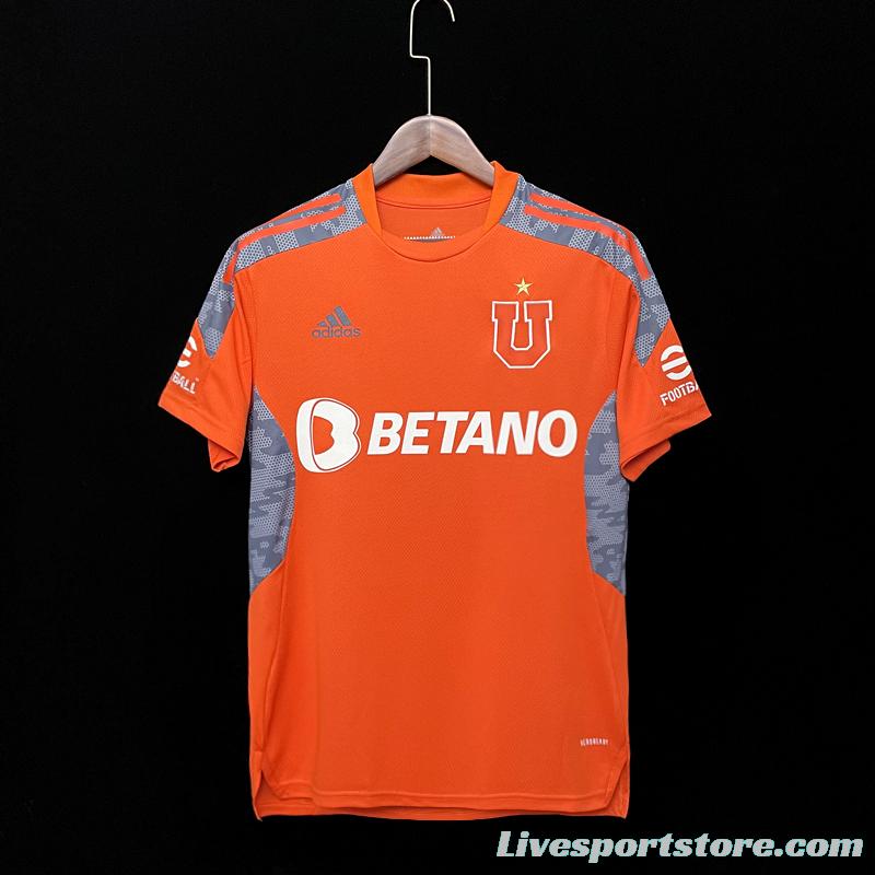 22/23 Chile Universidad De Goalkeeper Orange Jersey