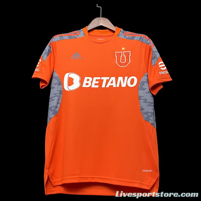 22/23 Chile Universidad De Goalkeeper Orange Jersey