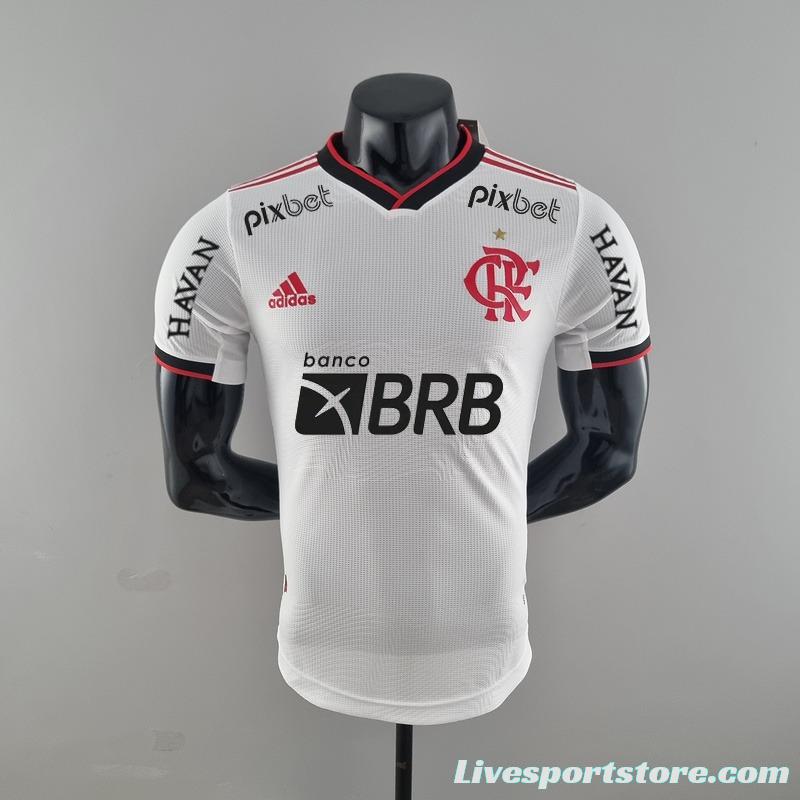 Player Version 22/23 All Sponsors Flamengo Away  Soccer Jersey