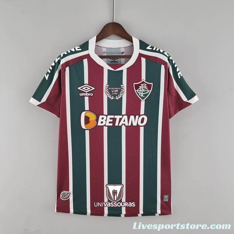 22/23 All Sponsors Fluminense Home  Soccer Jersey