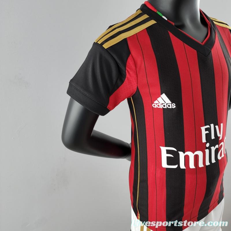 Retro AC Milan 13/14 Kids Home Soccer Jersey