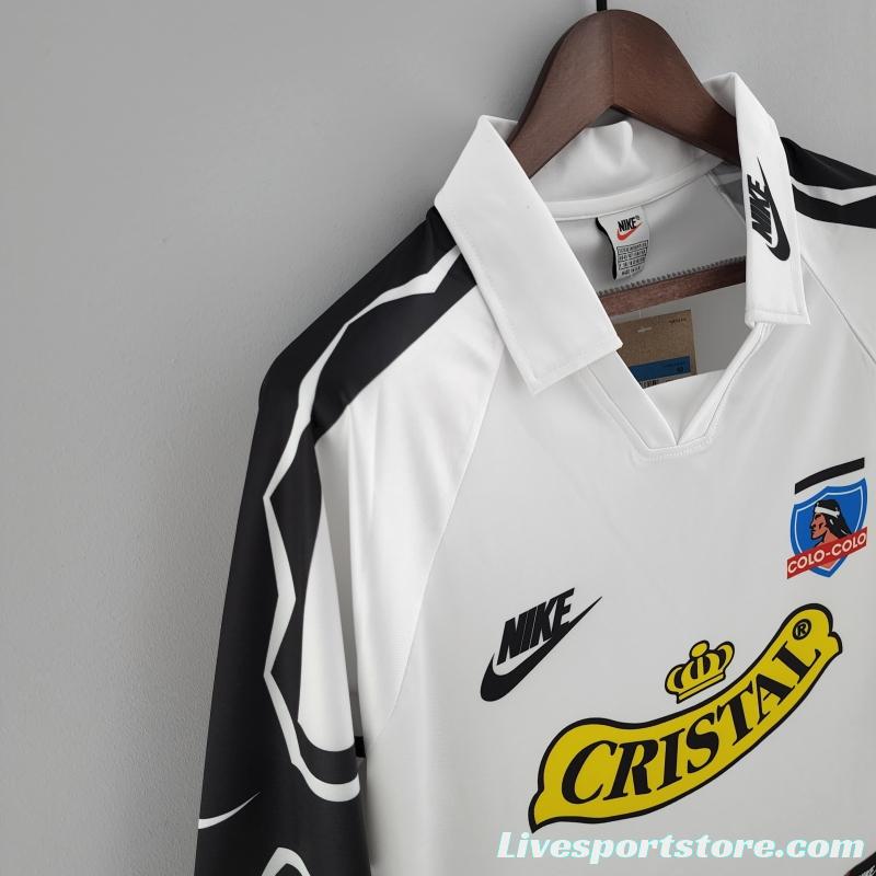 Retro 1995 Long Sleeve Colo Colo Home Soccer Jersey