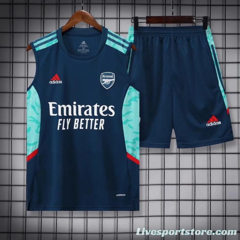 22/23 Arsenal Pre-match Training Jersey Royal Blue Vest