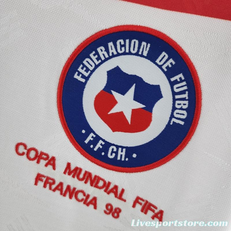 Retro Long Sleeve Chile 1998 Away Soccer Jersey