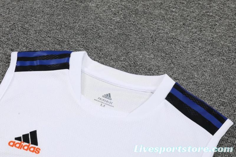 22/23 Real Madrid Pre-match Training Jersey White Vest