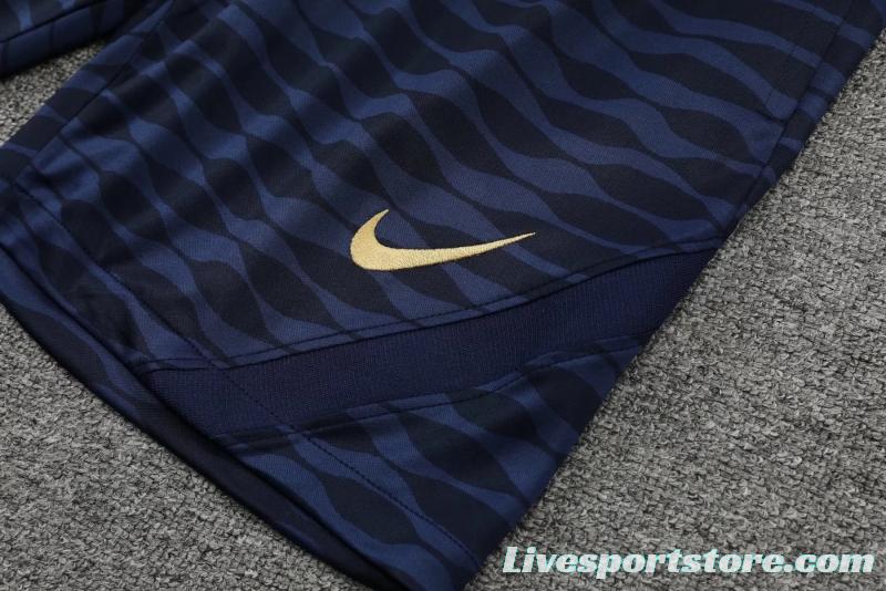 22/23PSG Royal Blue Golden Shield Pre-match Training Jersey Vest