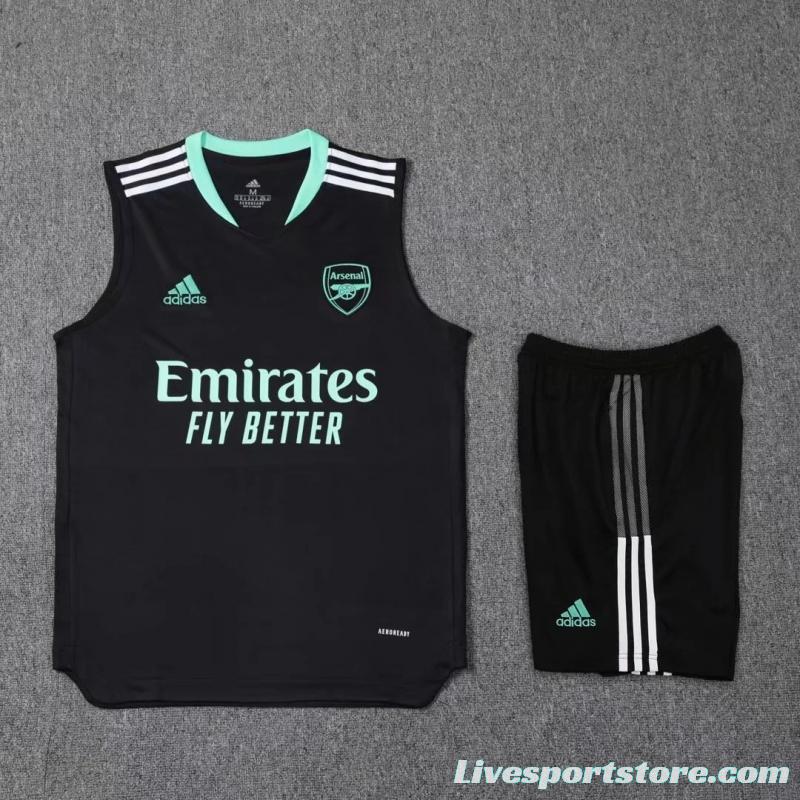 22/23 Arsenal Pre-match Training Jersey Black Vest