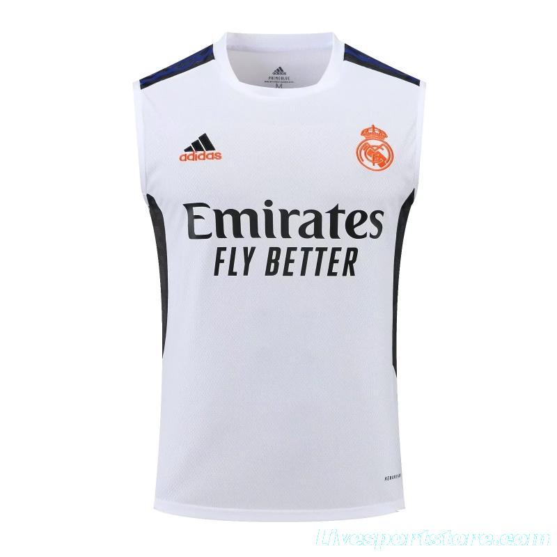 22/23 Real Madrid Pre-match Training Jersey White Vest