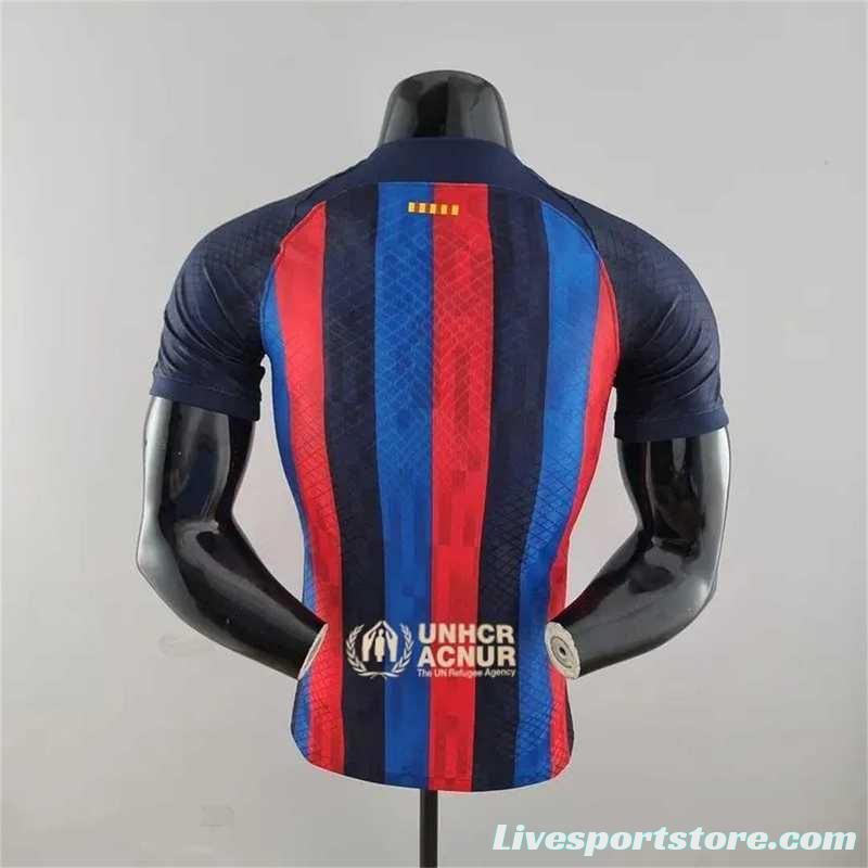 Player Version 22-23 Barcelona Home Soccer Jersey