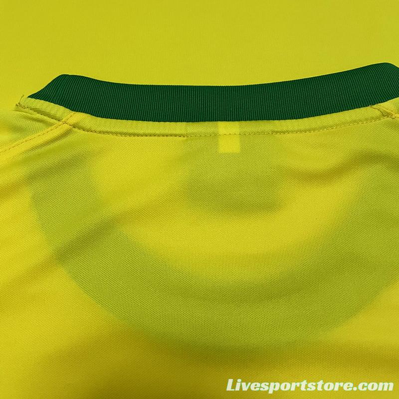 Retro 1970 Brazil Home Soccer Jersey