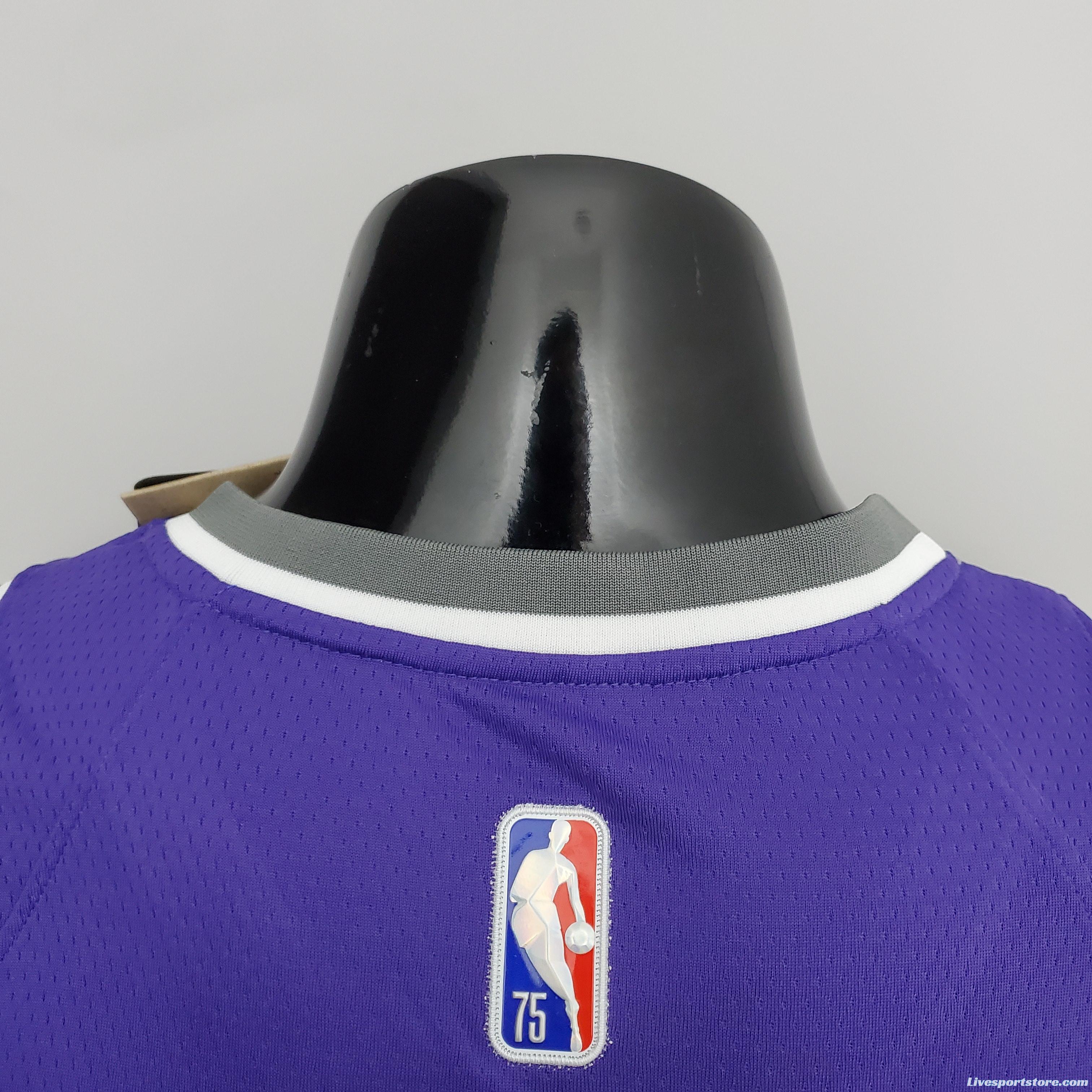 NBA 75th Anniversary Kings Williams#55 Black Purple