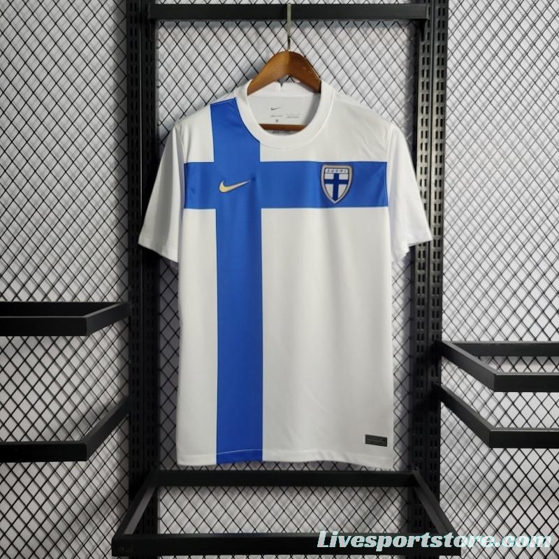 2022 Finland Home Soccer Jersey