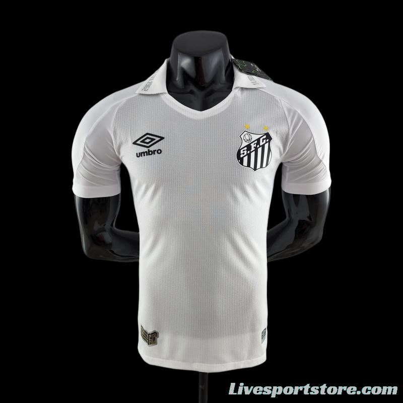 Player Version 22/23 Santos Home Soccer Jersey