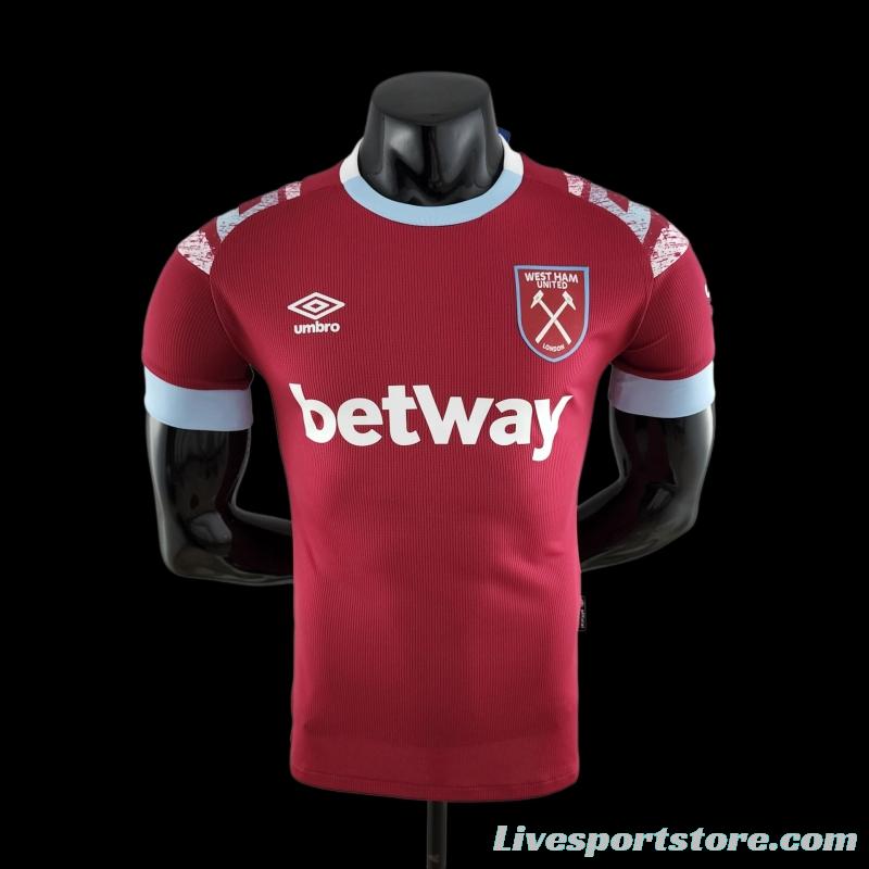 Player Version 22/23 West Ham United Home Soccer Jersey