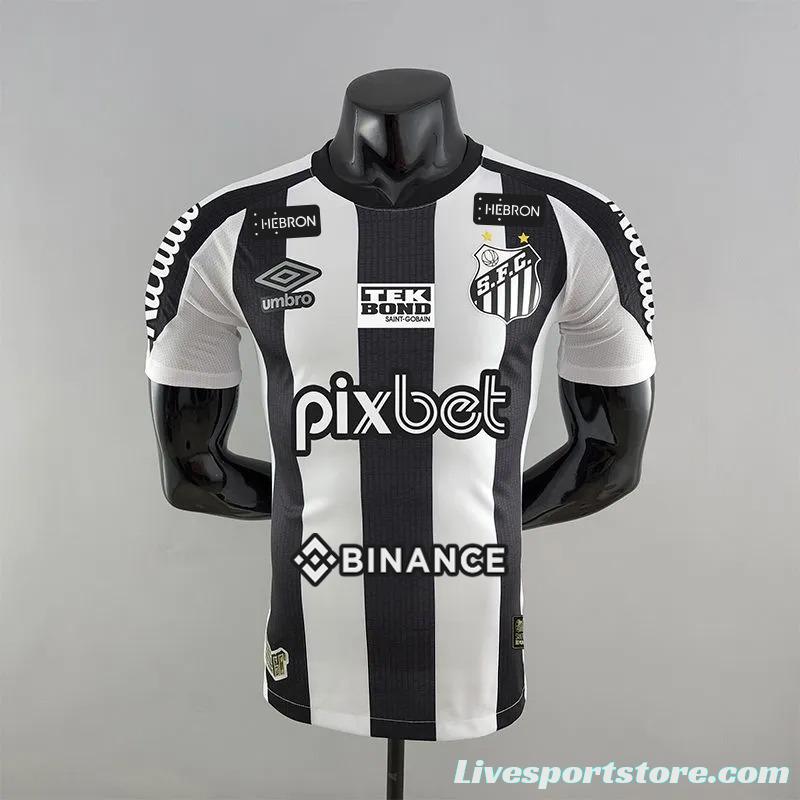 Player Version 22/23 Santos Away With All Sponsor Soccer Jersey