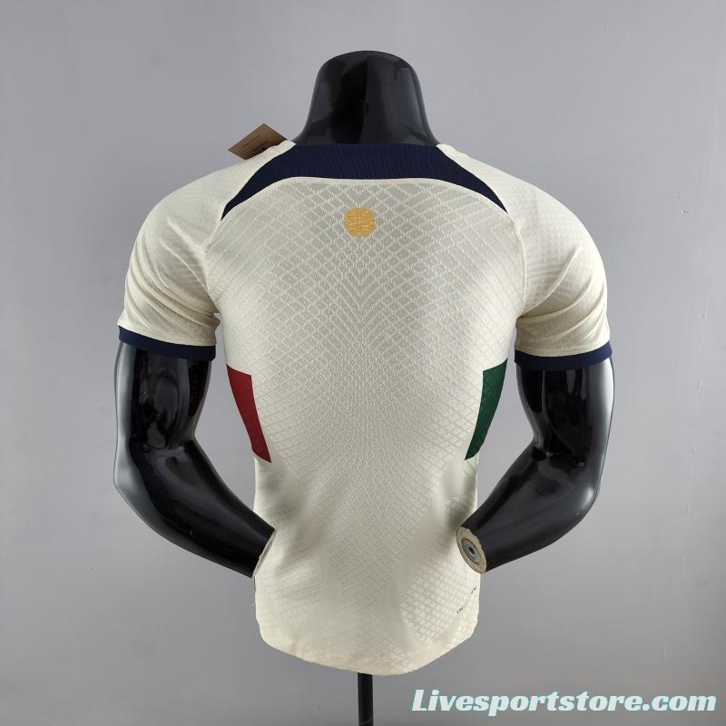 Player Version 2022 Portugal Away Soccer Jersey