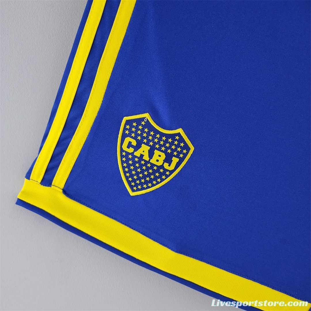 22-23 Boca Juniors Shorts Home Soccer Jersey