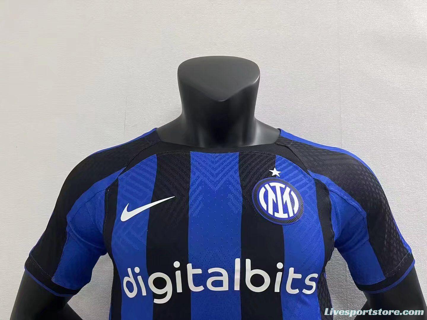 Player Version 22/23 Inter Milan Home Soccer Jersey