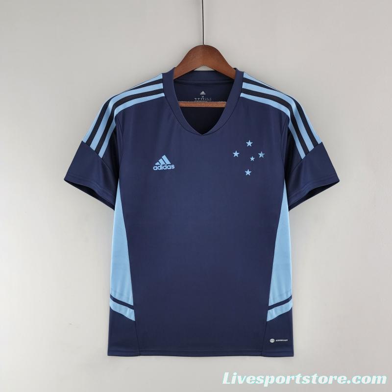 22/23 Cruzeiro Training Jersey Blue Jersey