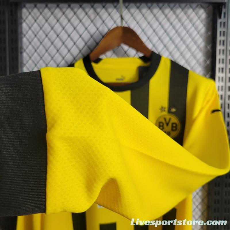 22/23 Long Sleeve Borussia Dortmund Home Soccer Jersey