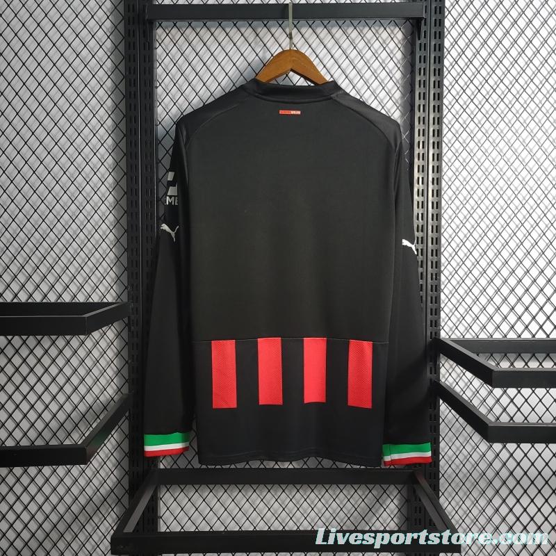 22/23 Long Sleeve AC Milan Home Soccer Jersey