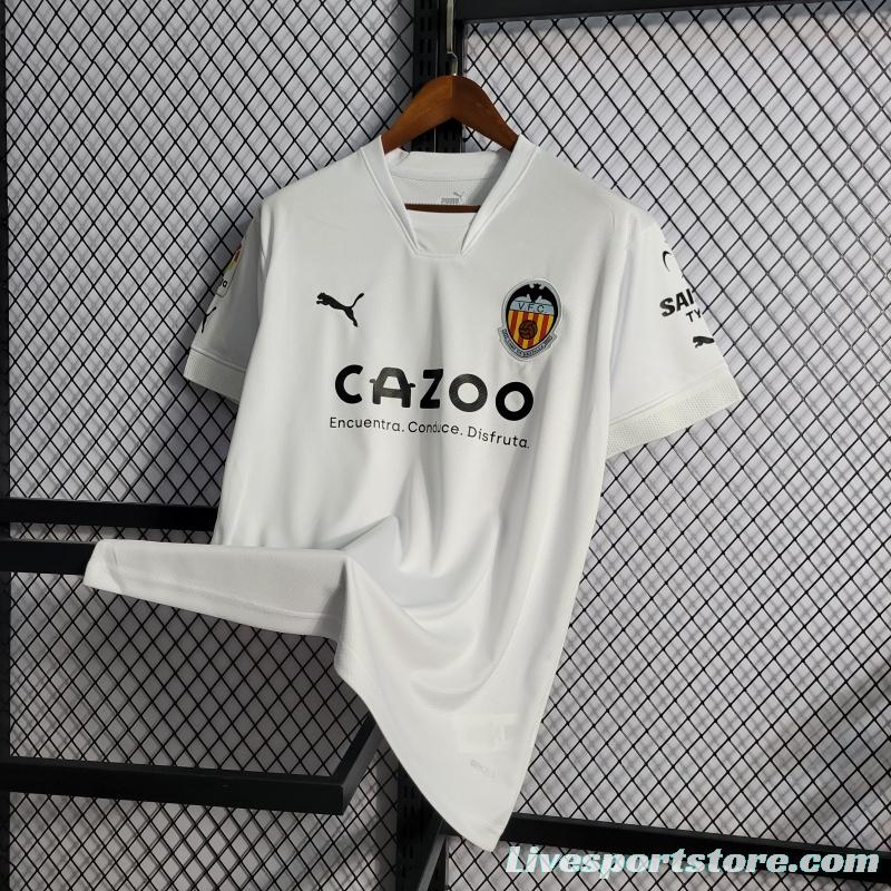 22/23 Valencia Home Soccer Jersey