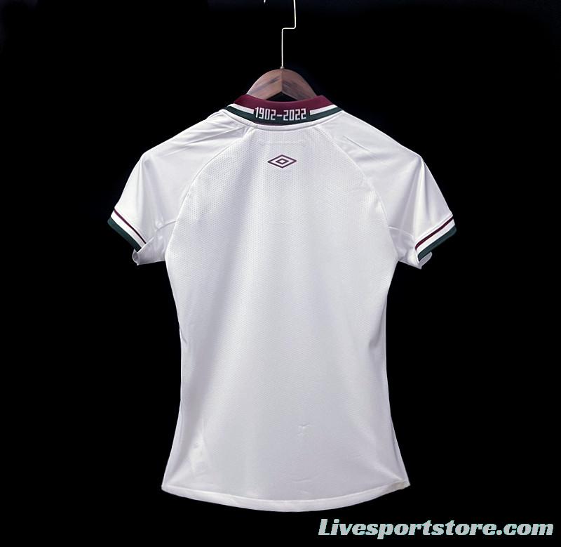 22/23 Woman Fluminense Away Soccer Jersey