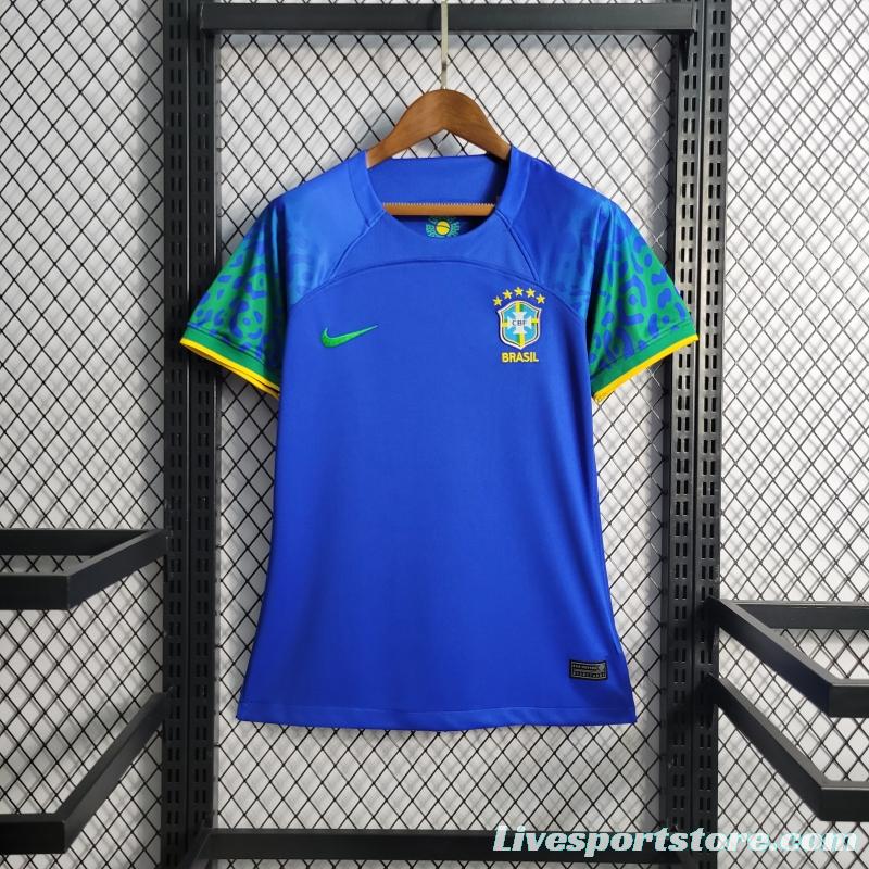 2022 Woman Brazil Away Soccer Jersey