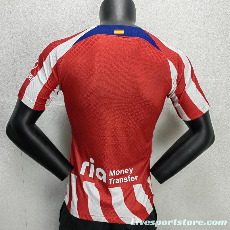 Player Version 22/23 Atletico Madrid Home Soccer Jersey