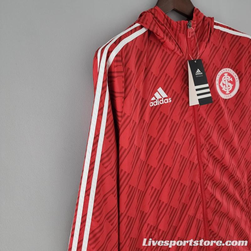 2022 SC Internacional Windbreaker Red White Edge