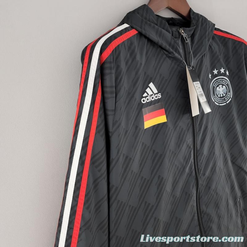 2022 Germany Windbreaker Black Red And White