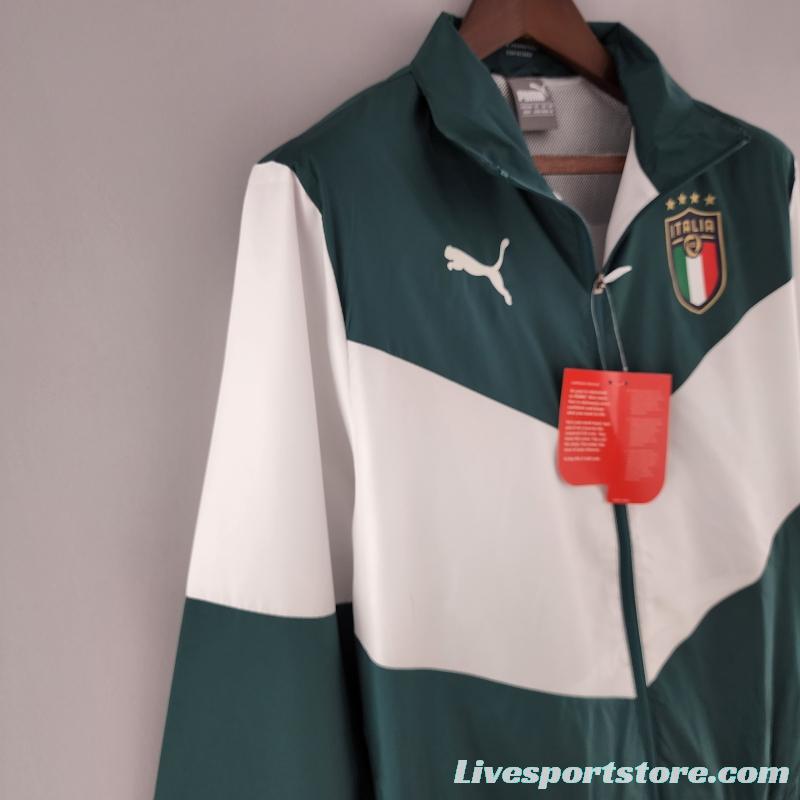 2022 Italy Windbreaker White-Green