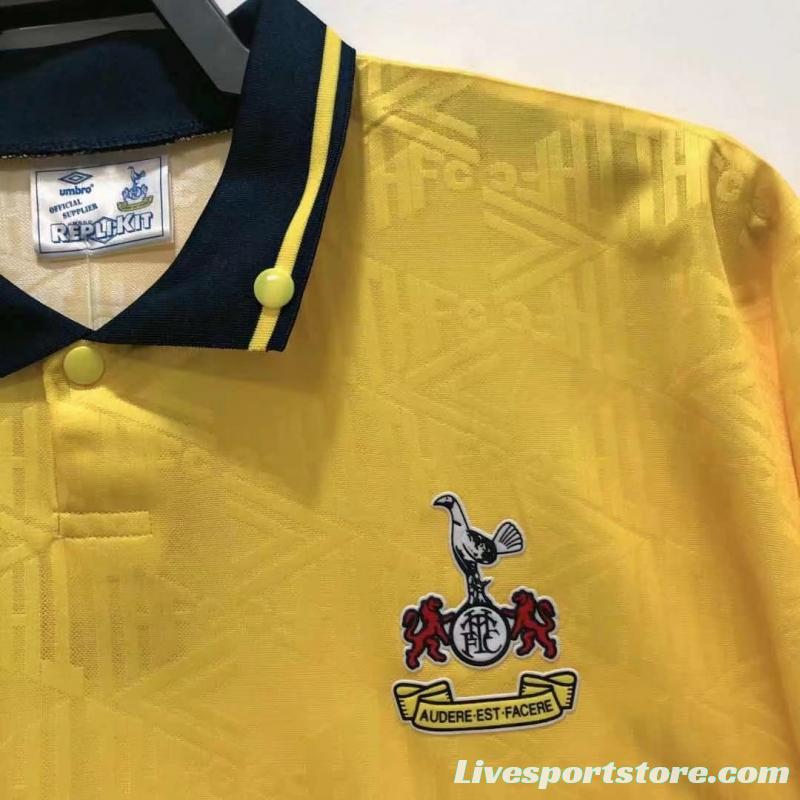 Retro 92/94 Tottenham Hotspur Away Soccer Jersey