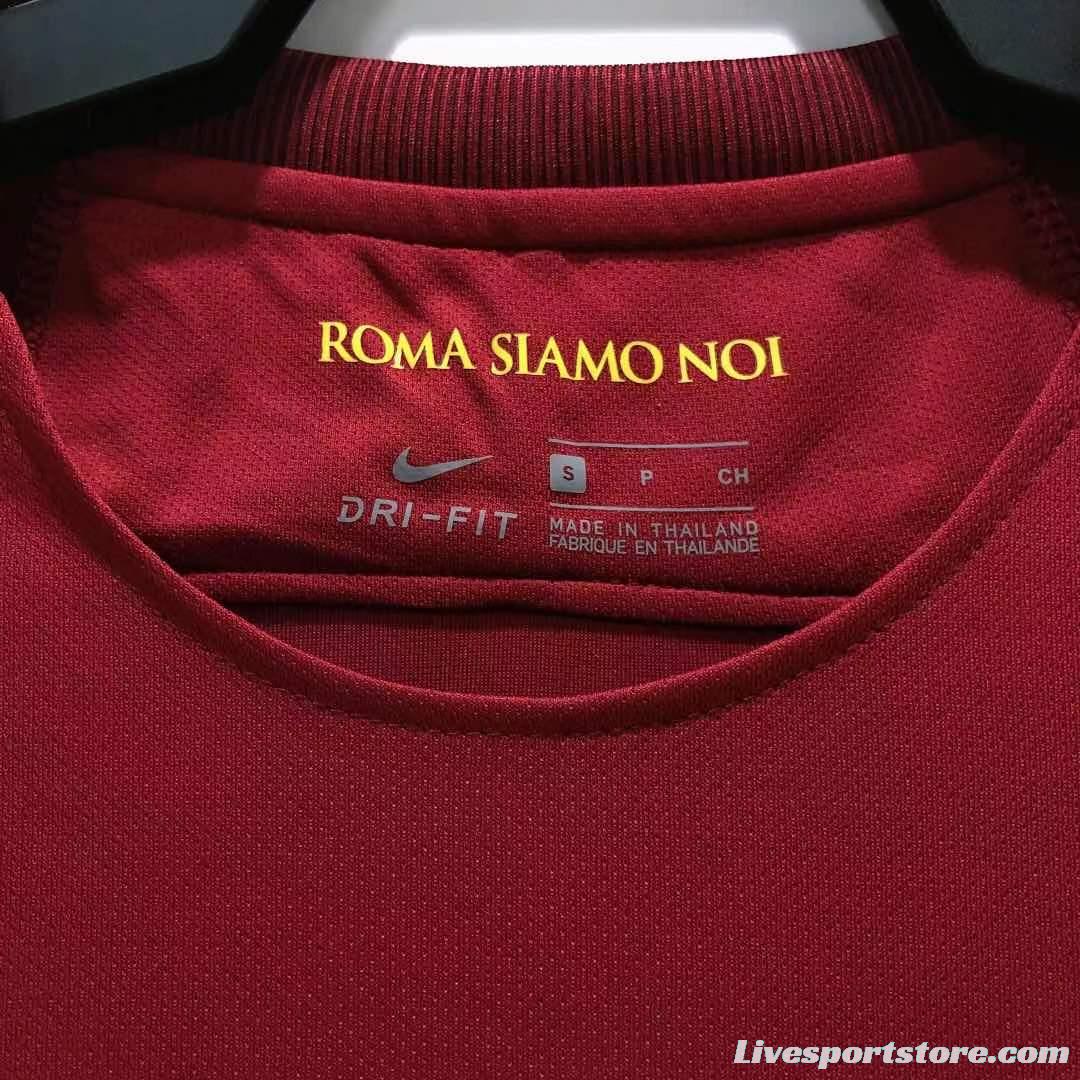 Retro 17/18 Roma Home Soccer Jersey