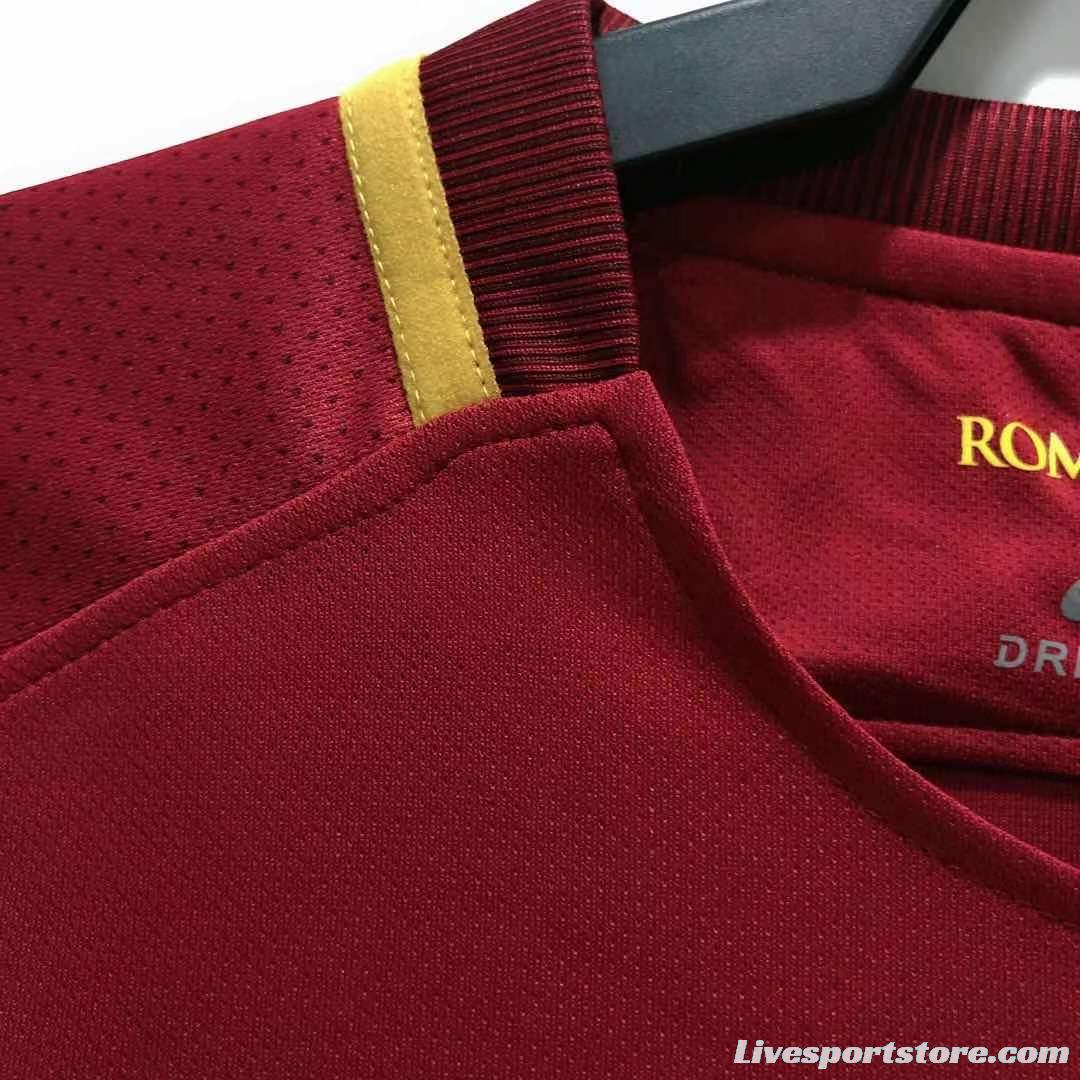 Retro 17/18 Roma Home Soccer Jersey