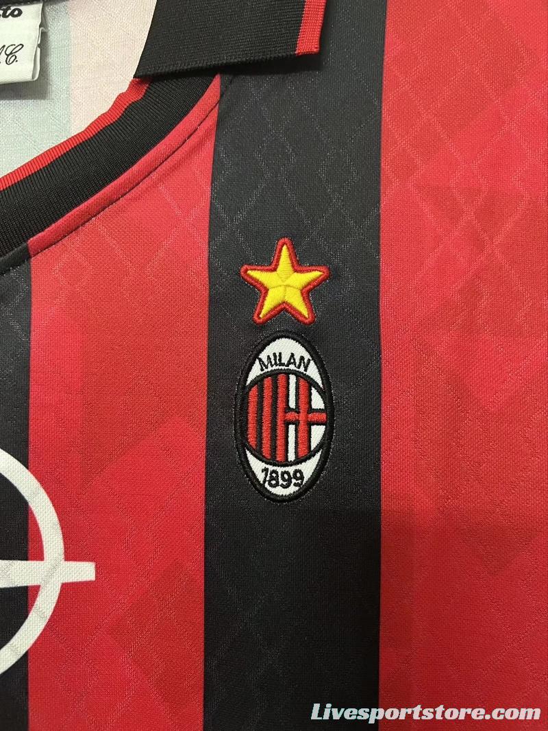 Retro 95/96AC Milan Home Soccer Jersey