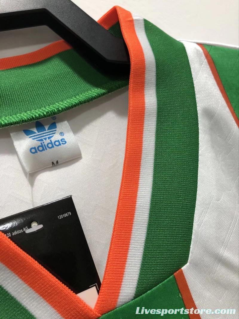 Retro 1994 Ireland Away White Soccer Jersey