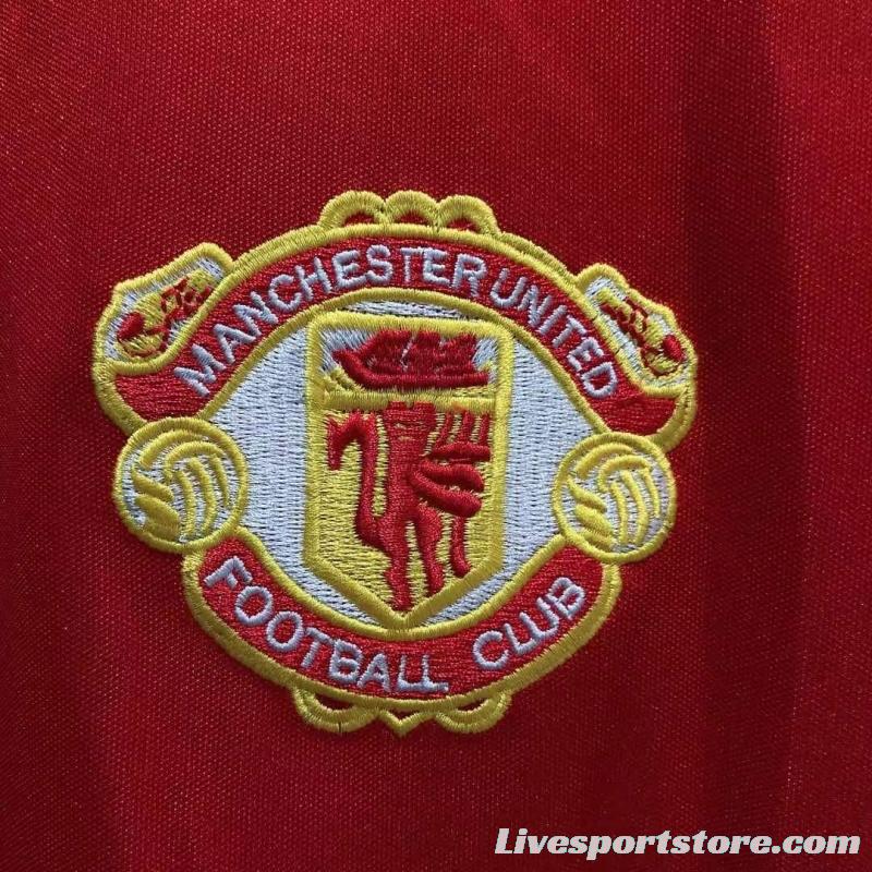 Retro 84/85 Manchester United Home Soccer Jersey