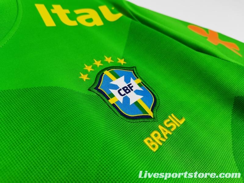 Retro 2020 Brazil Green Training Jersey