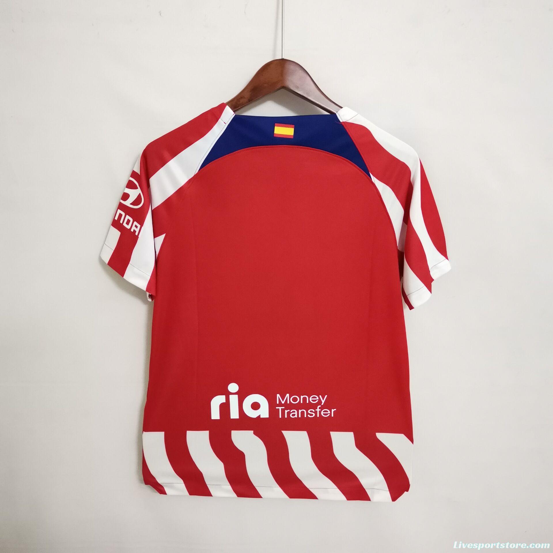 22/23 Atletico Madrid Home Soccer Jersey