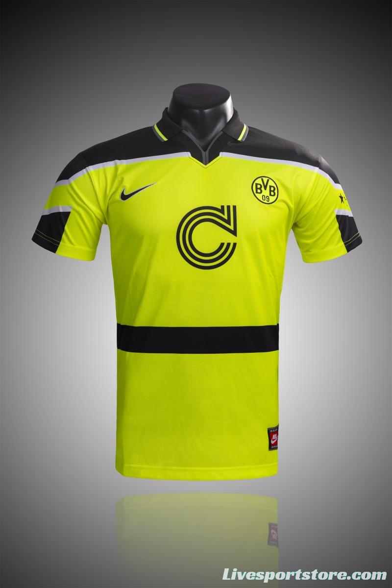 RETRO 96/97 Dortmund Champions League Home Soccer Jersey