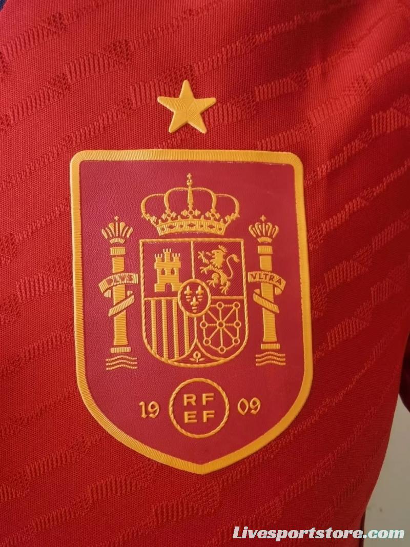 Player Version 2022 Spain Home Soccer Jersey