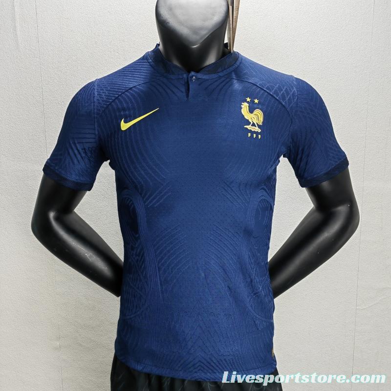 Player Version 2022 France Home Soccer Jersey