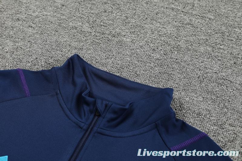 2022 Argentina Navy Half Zipper Tracksuit