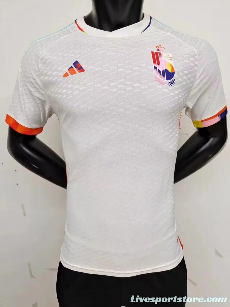 2022 Belgium Away Player Version Soccer Jersey