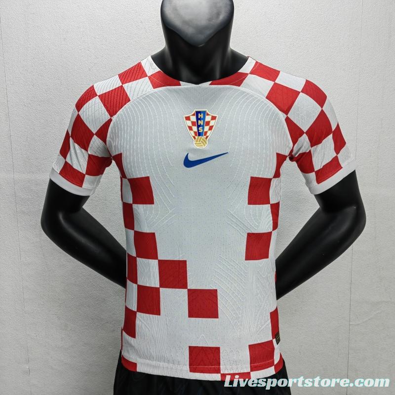 Player Version 2022 Croatia Home Soccer Jersey