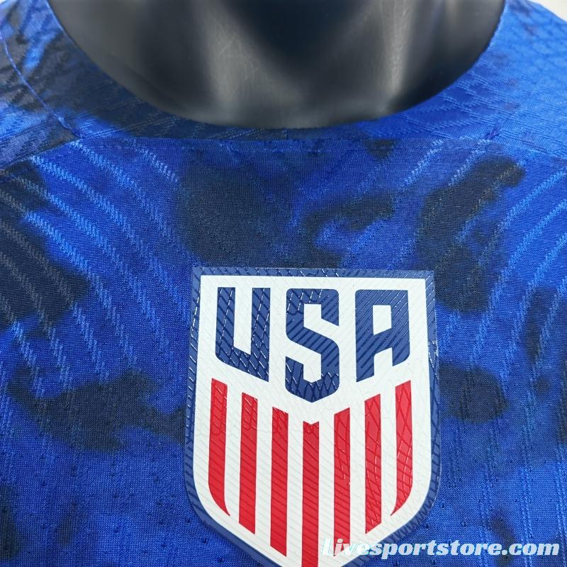 Player Version 2022 USA Away Soccer Jersey