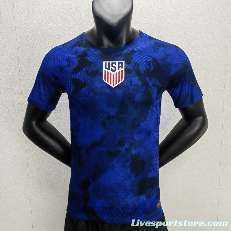 Player Version 2022 USA Away Soccer Jersey