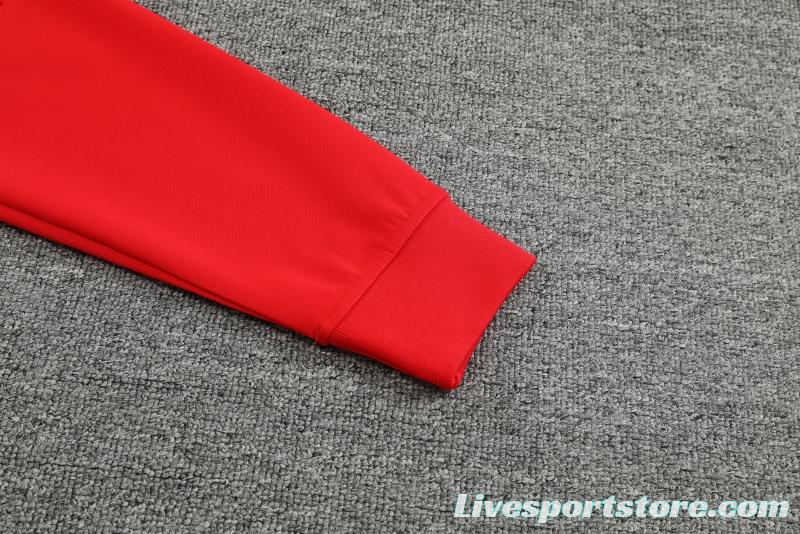 2022 Portugal Red Full Zipper Tracksuit