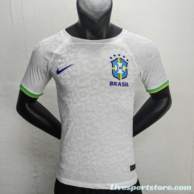 Player Version 2022 Brazil White Jersey Special Version